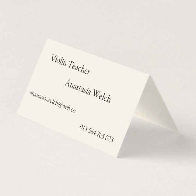 Violin Teacher Business Card (Back)