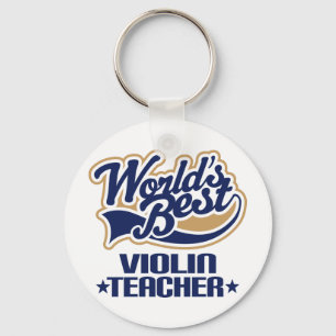 Violin Teacher Gift Key Ring