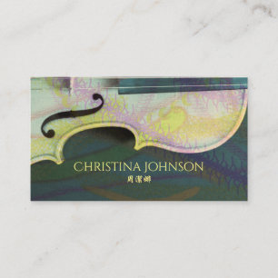 Violin Teacher Musician Artist Luthier Chinese Business Card