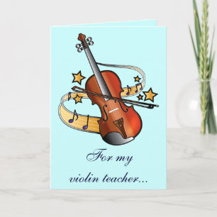Violin Teacher Thank You Card