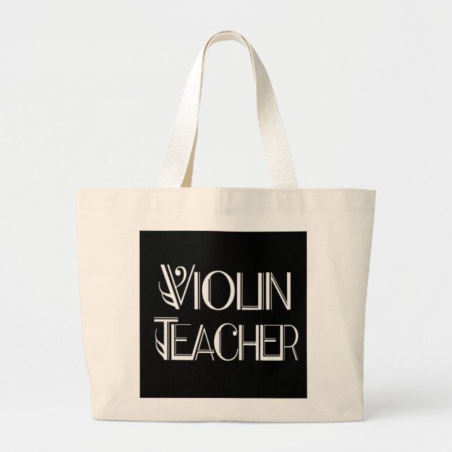 Violin Teacher Tote Bag (Front)