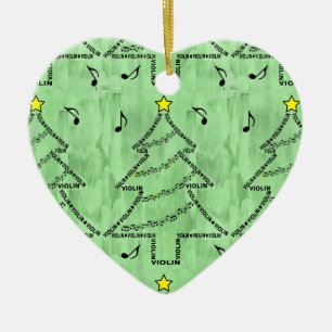  Violin Text Christmas Tree  Ceramic Tree Decoration
