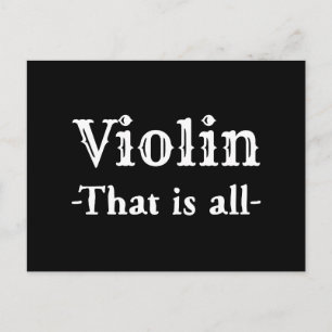 Violin That Is All Funny Music Postcard