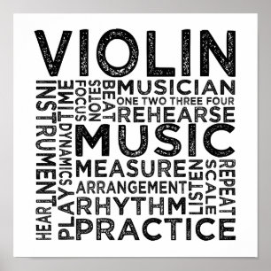 Violin Typography Poster