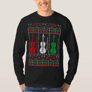 Violin Ugly Christmas Sweater Violinist Xmas Famil