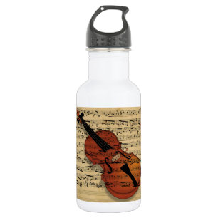 Violin Vintage Music 532 Ml Water Bottle