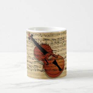 Violin Vintage Music Coffee Mug