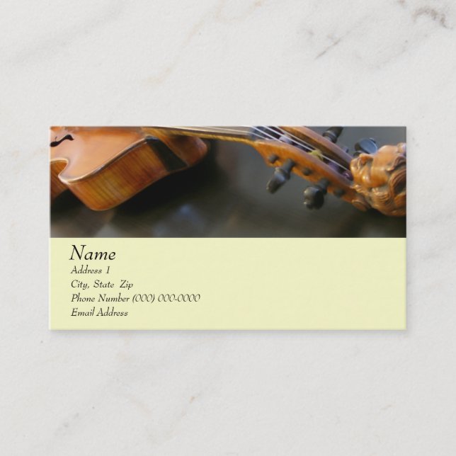 Violin Viola Business Card for The Violin Site (Front)