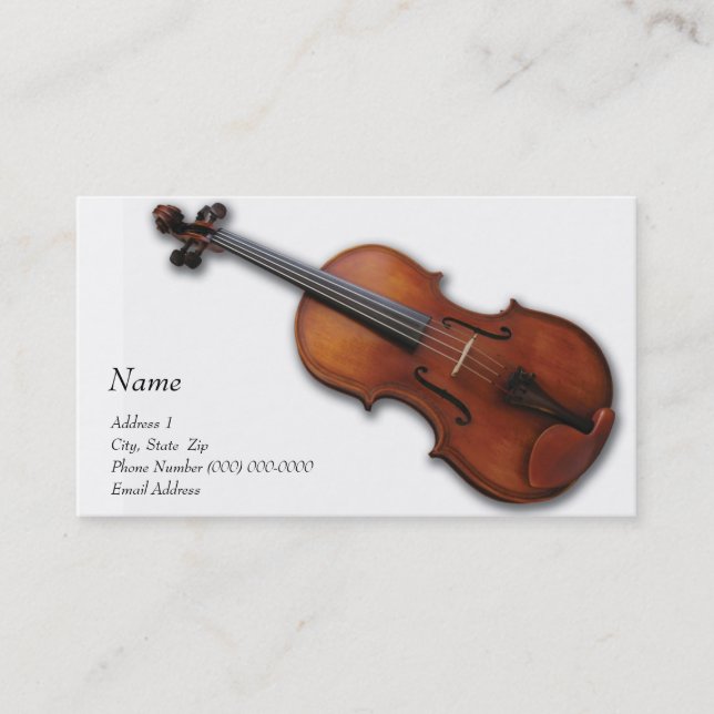 Violin Viola Business Card for The Violin Site (Front)