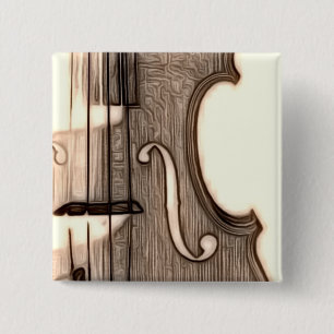 Violin, Viola, Cello? 15 Cm Square Badge