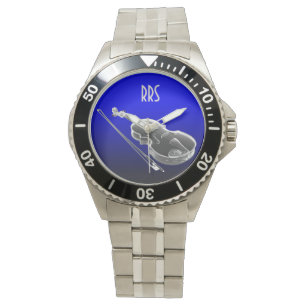 Violin Viola Cello Personalised Monogram Gift Watch