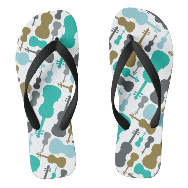 Violin Viola Orchestra String Instrument Music  Flip Flops (Footbed)