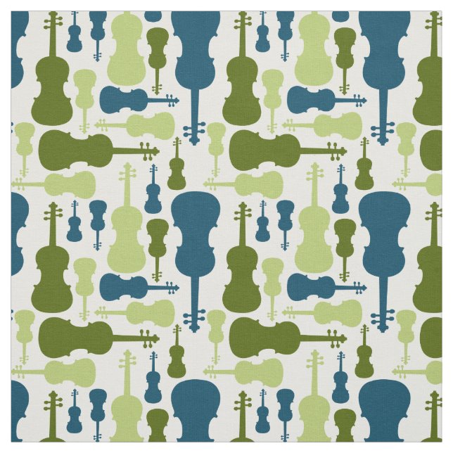 Violin Viola String Instrument Music Orchestra Fabric (Swatch)