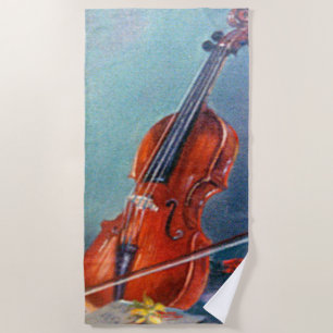 Violin/Violin Beach Towel