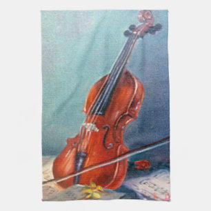 Violin/Violin Tea Towel