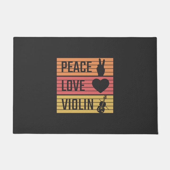 Violin Violinist Fiddle Doormat (Front)