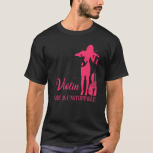 Violin Violinist Jesus Faith Christian With Jesus T-Shirt