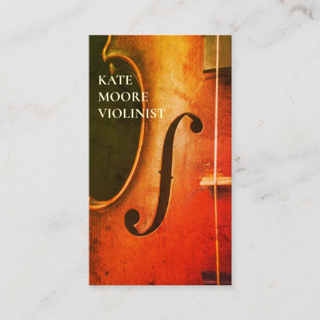 Violin Violinist Musician Business Card (Front)