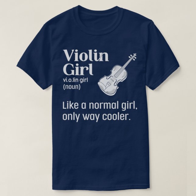 Violin Violinist String Instrument T-Shirt (Design Front)