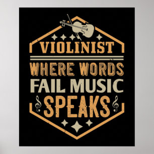 Violin - Where Words Fail Music Speaks Poster