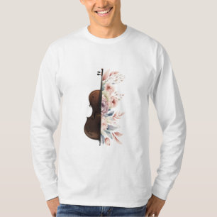Violin with flowers. T-Shirt