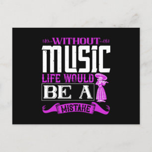 Violin - Without Music Life Is Mistake Postcard