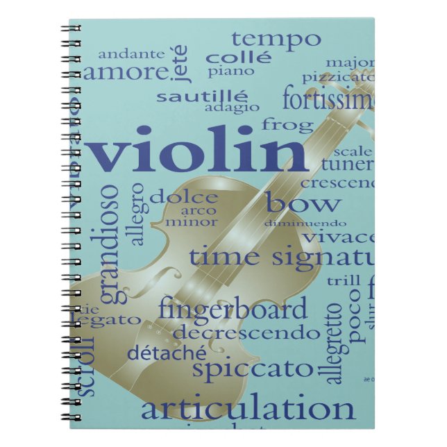 Violin Words Notebook (Front)