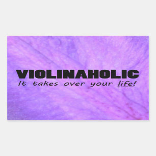 Violinaholic Life Rectangular Sticker