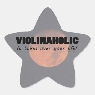 Violinaholic Life Star Sticker