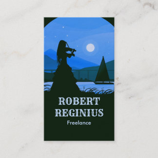 Violinist Beside The River Business Card