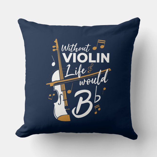 Violinist Birthday Funny Gag Cushion (Front)