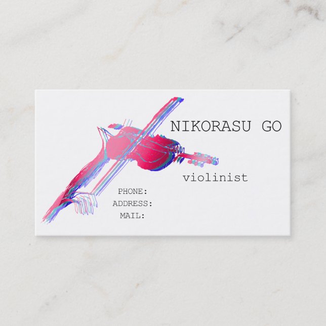 violinist business card (Front)