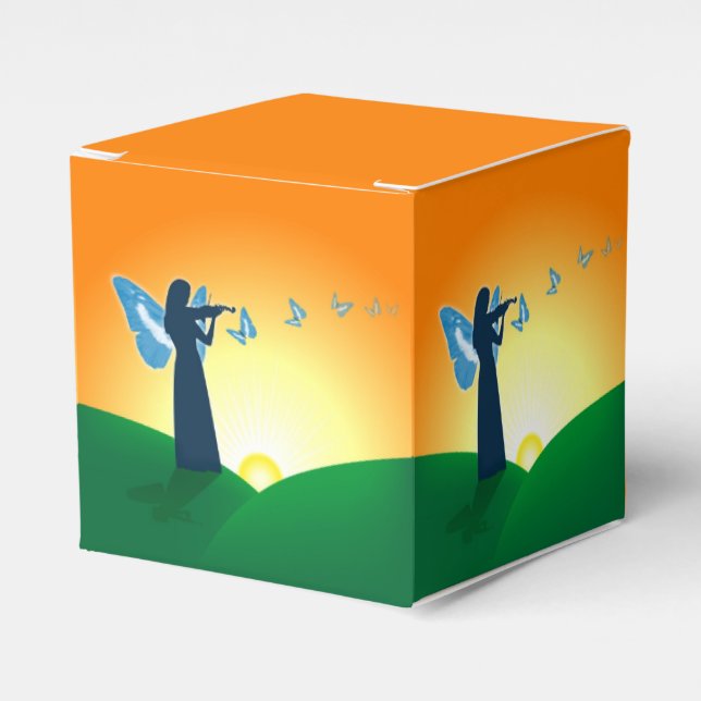 Violinist & Butterfly Favour Box (Front Side)