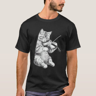 Violinist Cat Violin Musician String Player Classi T-Shirt