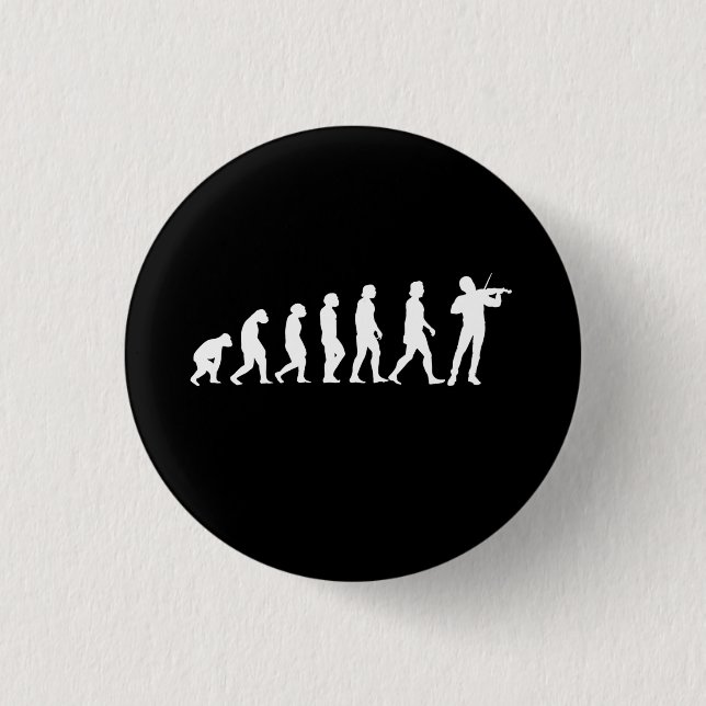 Violinist Evolution 3 Cm Round Badge (Front)