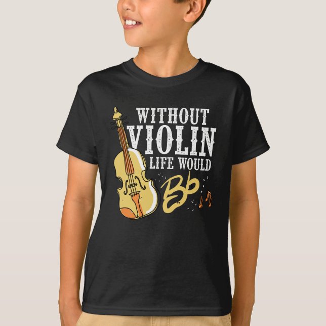 Violinist Gift Idea for Musician Violin Instrument T-Shirt (Front)