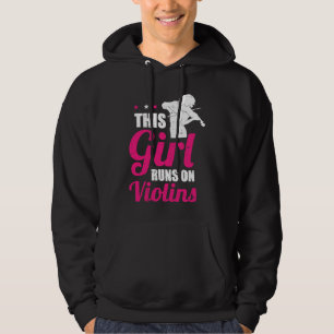 Violinist Girl Fiddle Fiddler Violin Hoodie