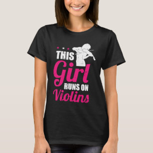 Violinist Girl Fiddle Fiddler Violin T-Shirt