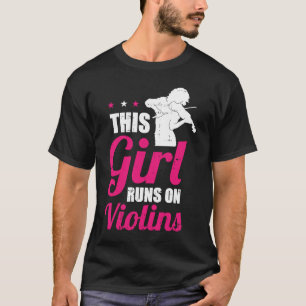 Violinist Girl Fiddle Fiddler  Violin T-Shirt