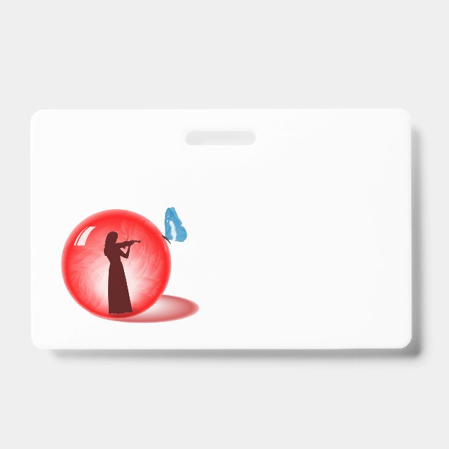 Violinist in Sphere ID Badge (Front)