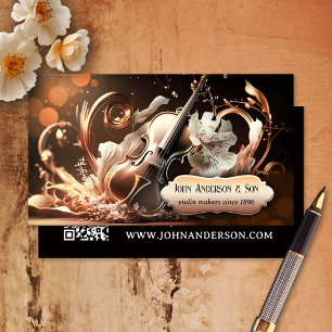 Violinist Musical Instrument Violin Maker Business Card