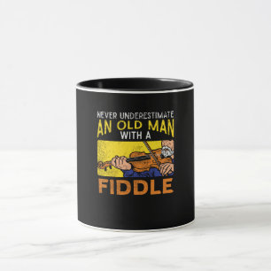 Violinist Old Man Mug