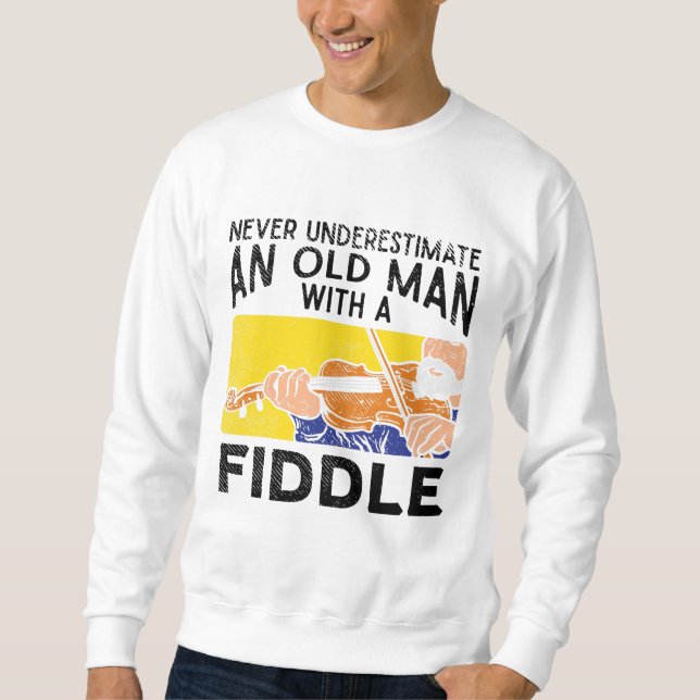 Violinist Old Man Sweatshirt (Front)