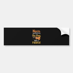 Violinist - Old Man with a Fiddle Bumper Sticker
