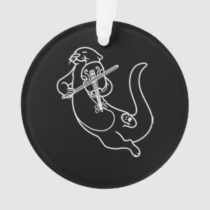 Violinist Otter Gift Playing Violin Viola Music Ornament