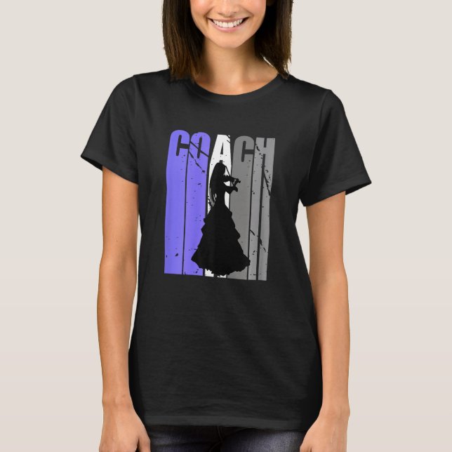 Violinist Purple Violin Coach Instructor Teach Tea T-Shirt (Front)
