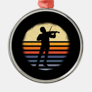 Violinist Retro Metal Tree Decoration