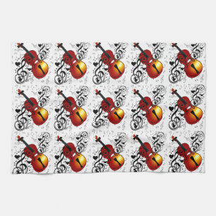 Violinist,Rock the House_ Tea Towel