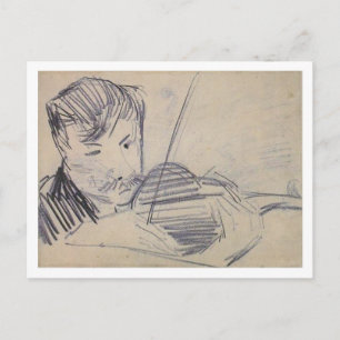 Violinist Seen from the Front Van Gogh Fine Art Postcard