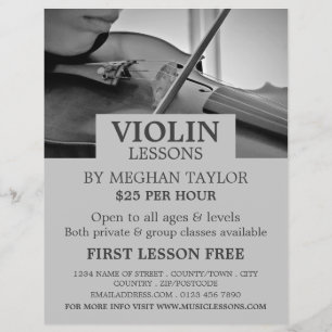 Violinist, Violin Lessons Advertising Flyer